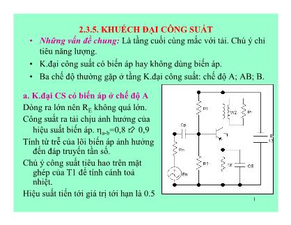 Bài giảng Kỹ thuật điện tử - Nguyễn Văn Hân (Phần 4)