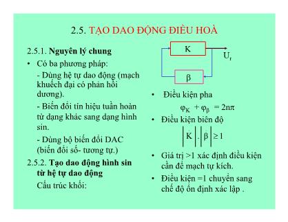 Bài giảng Kỹ thuật điện tử - Nguyễn Văn Hân (Phần 5)