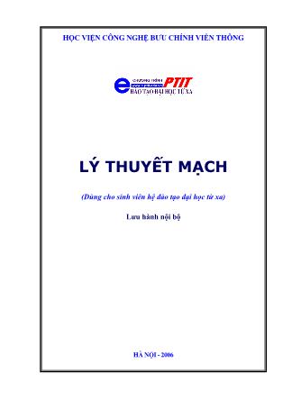 Bài giảng Lý thuyết mạch - ThS. Nguyễn Quốc Dinh