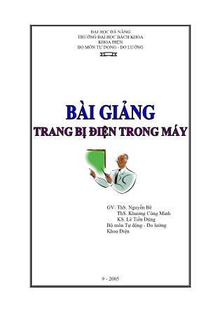 Bài giảng môn Trang bị điện trong máy