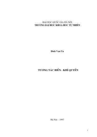 Bài giảng Tương tác Biển - Khí quyển