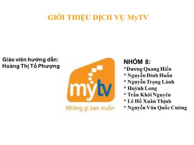 Báo cáo dịch vụ MyTV