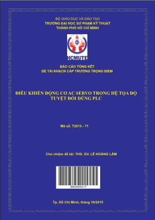 Báo cáo Điều khiển động cơ AC Servo trong hệ tọa độ tuyệt đối dùng PLC (Phần 1)
