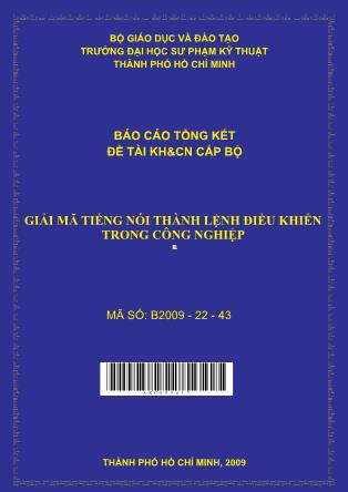 Báo cáo Giải mã tiếng nói thành lệnh điều khiển trong công nghiệp (Phần 1)