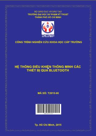 Báo cáo Hệ thống ðiều khiển thông minh các thiết bị qua bluetooth (Phần 1)