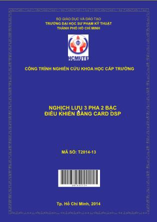 Báo cáo Nghịch lưu 3 pha 2 bậc ðiều khiển bằng card DSP (Phần 1)