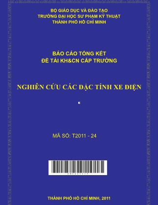 Báo cáo Nghiên cứu các đặc tính xe điện (Phần 1)