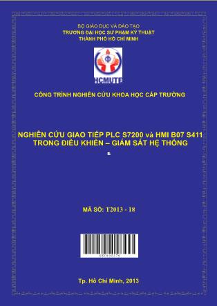Báo cáo Nghiên cứu giao tiếp PLC S7200 và HMI B07 S411 trong ðiều khiển – giám sát hệ thống (Phần 1)