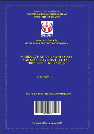 Báo cáo Nghiên cứu kit CP1L và NP5-SQ001 vào giảng dạy môn thực tập thiết bị điều khiển điện (Phần 1)
