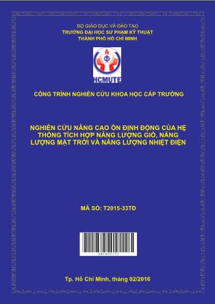 Báo cáo Nghiên cứu nâng cao ổn định động của hệ thống tích hợp năng lượng gió, năng lượng mặt trời và năng lượng nhiệt điện (Phần 1)
