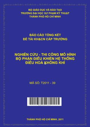 Báo cáo Nghiên cứu - Thi công mô hình bộ phận điều khiển hệ thống điều hoà không khí (Phần 1)