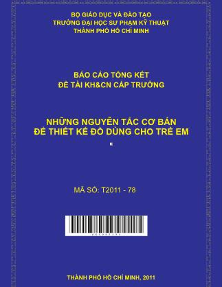 Báo cáo Những nguyên tắc cơ bản để thiết kế đồ dùng cho trẻ em (Phần 1)