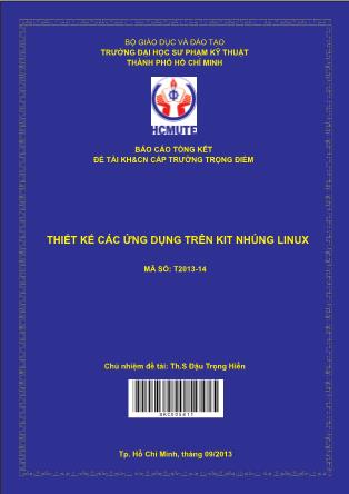 Báo cáo Thiết kế các ứng dụng trên kit nhúng Linux (Phần 1)