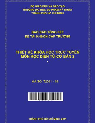 Báo cáo Thiết kế khóa học trực tuyến môn học điện tử cơ bản 2 (Phần 1)
