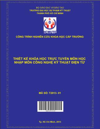Báo cáo Thiết kế khóa học trực tuyến môn học nhập môn công nghệ kỹ thuật điện tử (Phần 1)