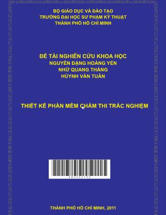 Báo cáo Thiết kế phần mềm chấm thi trắc nghiệm (Phần 1)