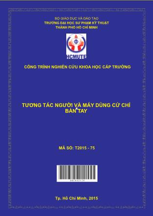 Báo cáo Tương tác người và máy dùng cử chỉ bàn tay (Phần 1)