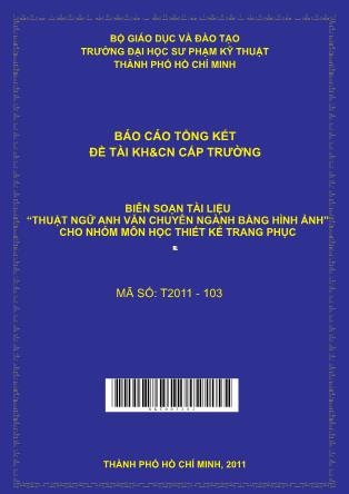Đề tài Biên soạn tài liệu “Thuật ngữ Anh văn chuyên ngành bằng hình ảnh” cho nhóm môn học Thiết kế trang phục (Phần 1)
