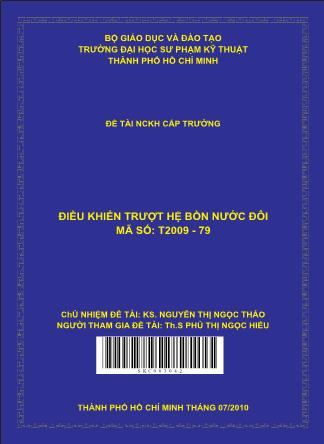 Đề tài Điều khiển trượt hệ bồn nước đôi (Phần 1)