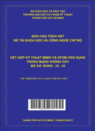 Đề tài Kết hợp kỹ thuật MIMO và OFDM ứng dụng trong mạng không dây (Phần 1)