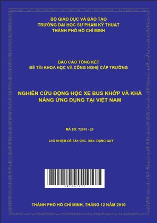 Đề tài Nghiên cứu động học xe bus khớp và khả năng ứng dụng tại Việt Nam (Phần 1)