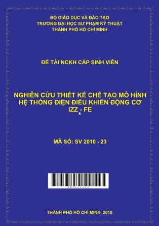 Đề tài Nghiên cứu thiết kế chế tạo mô hình hệ thống điện điều khiển động cơ IZZ - FE (Phần 1)