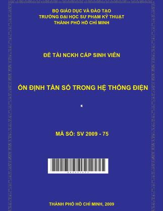 Đề tài Ổn định tần số trong hệ thống điện (Phần 1)