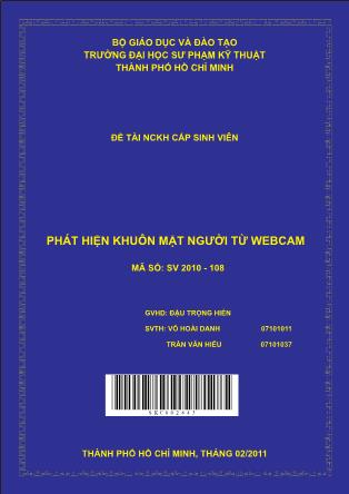 Đề tài Phát hiện khuôn mặt người từ webcam (Phần 1)