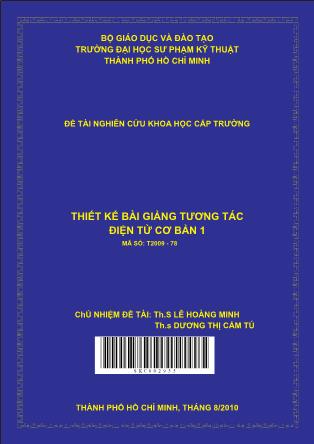 Đề tài Thiết kế bài giảng tương tác điện tử cơ bản 1 (Phần 1)