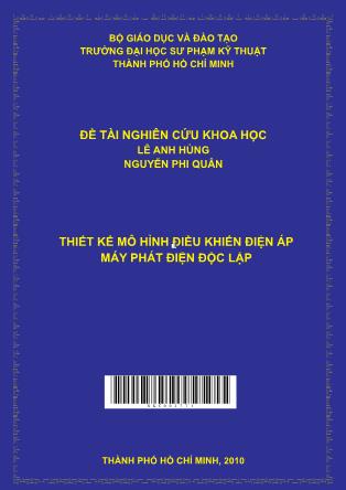 Đề tài Thiết kế mô hình điều khiển điện áp máy phát điện độc lập (Phần 1)