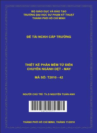 Đề tài Thiết kế phần mềm từ điển chuyên ngành Dệt-May (Phần 1)