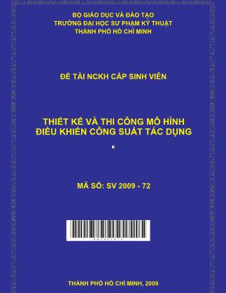 Đề tài Thiết kế và thi công mô hình điều khiển công suất tác dụng (Phần 1)