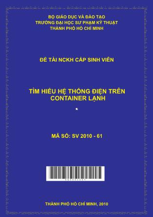 Đề tài Tìm hiểu hệ thống điện trên container lạnh (Phần 1)