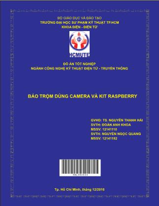Đồ án Báo trộm dùng camera và Kit Raspberry (Phần 1)