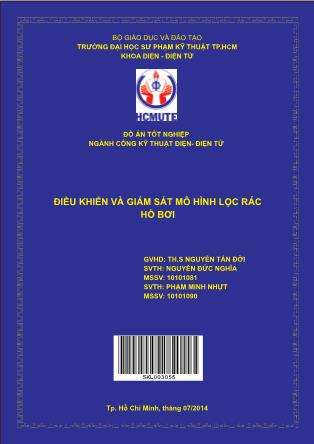 Đồ án Điều khiển và giám sát mô hình lọc rác hồ bơi (Phần 1)