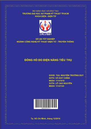 Đồ án Đồng hồ đo điện năng tiêu thụ (Phần 1)