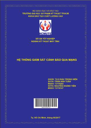 Đồ án Hệ thống giám sát cảnh báo qua mạng (Phần 1)
