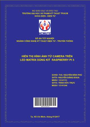 Đồ án Hiển thị hình ảnh từ camera trên led matrix dùng kit Raspberry Pi 3 (Phần 1)
