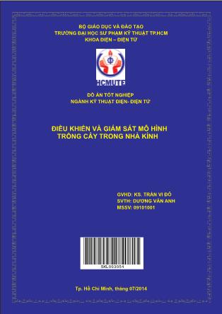 Đồ án Ðiều khiển và giám sát mô hình trồng cây trong nhà kính (Phần 1)