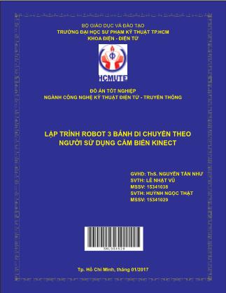 Đồ án Lập trình robot 3 bánh di chuyển theo người sử dụng cảm biến kinect (Phần 1)