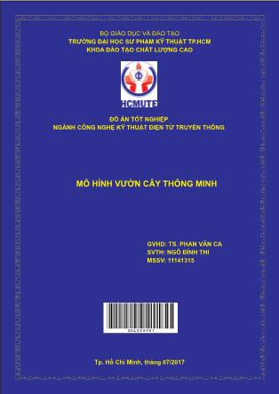 Đồ án Mô hình vườn cây thông minh (Phần 1)