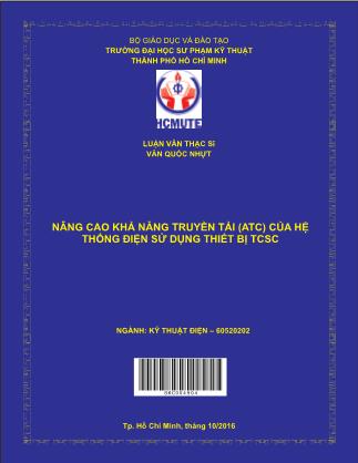 Đồ án Nâng cao khả năng truyền tải (ATC) của hệ thống ðiện sử dụng thiết bị TCSC (Phần 1)