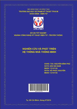 Đồ án Nghiên cứu và phát triển hệ thống nhà thông minh (Phần 1)
