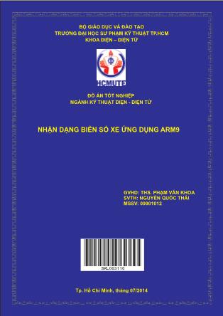 Đồ án Nhận dạng biển số xe ứng dụng Arm9 (Phần 1)