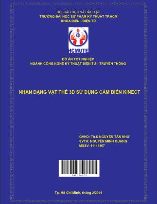 Đồ án Nhận dạng vật thể 3D sử dụng cảm biến Kinect (Phần 1)