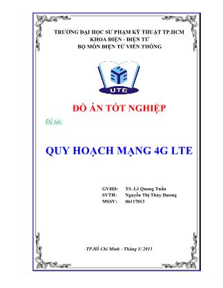Đồ án Quy hoạch mạng 4G LTE