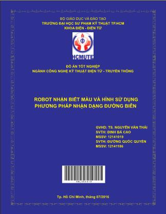 Đồ án Robot nhận biết màu và hình sử dụng phương pháp nhận dạng đường biên (Phần 1)