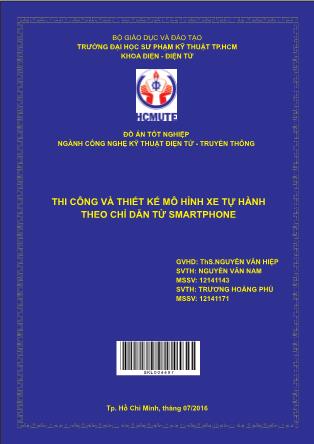 Đồ án Thi công và thiết kế mô hình xe tự hành theo chỉ dẫn từ smartphone (Phần 1)