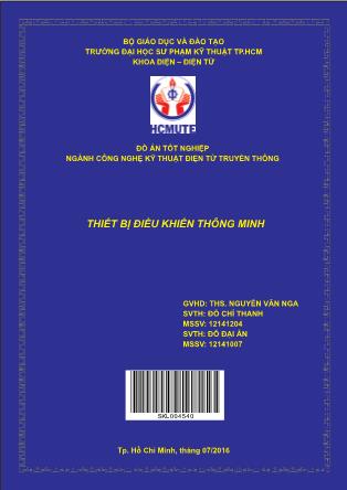 Đồ án Thiết bị điều khiển thông minh (Phần 1)