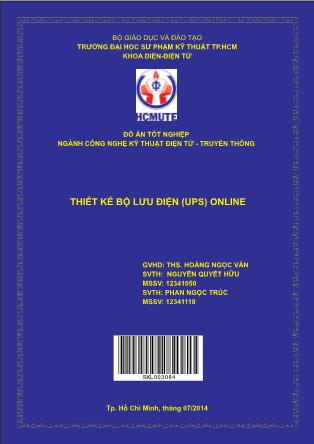 Đồ án Thiết kế bộ lưu điện (ups) online (Phần 1)